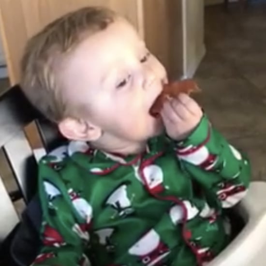Funny Little Boy Trying Bacon For the First Time