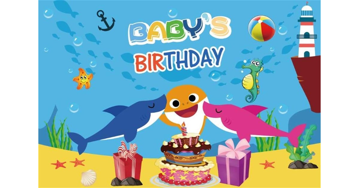Baby Shark Photo Background All Of The Party Supplies You Need