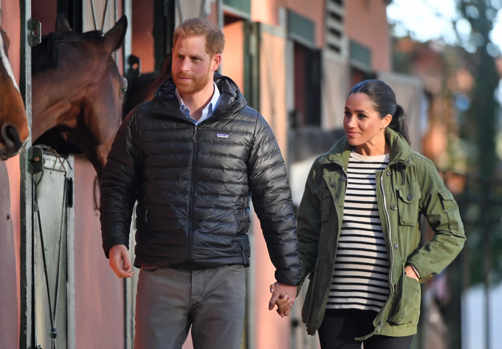 Meghan and Harry With Horses on Morocco Tour February 2019