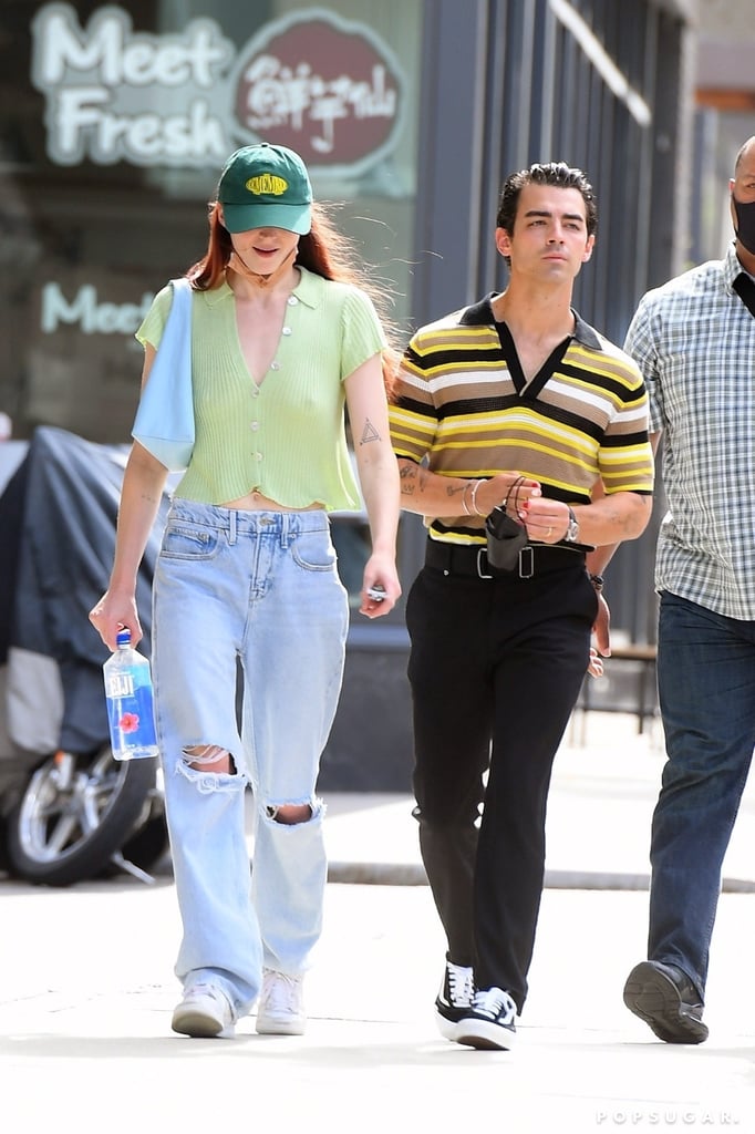 Sophie Turner and Joe Jonas Wear Cardigans and Masks in NYC