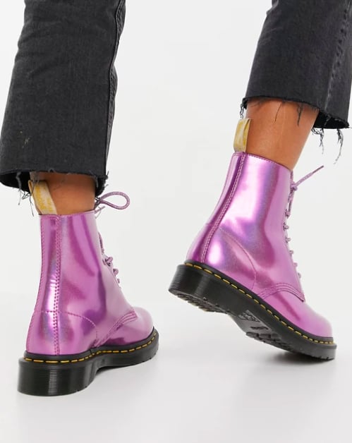 Dr. Martens Vegan 1460 Pascal Lace Up Boots in Pink Prysm