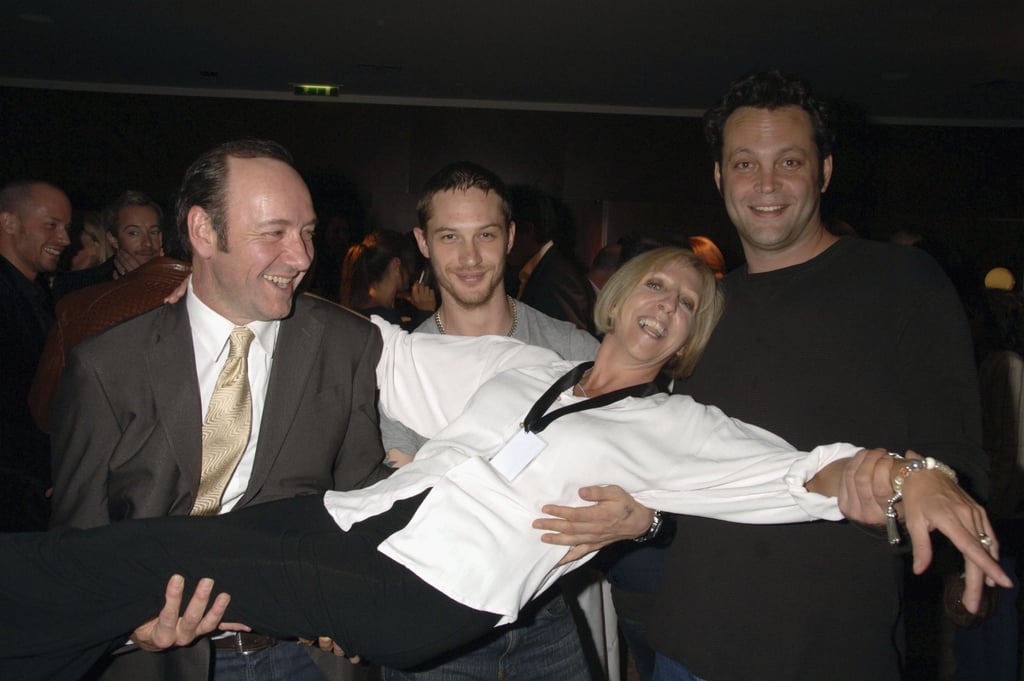 With Kevin Spacey, Nichola McAuliffe, and Vince Vaughn at the 24 Hour Plays gala party in London in 2006.