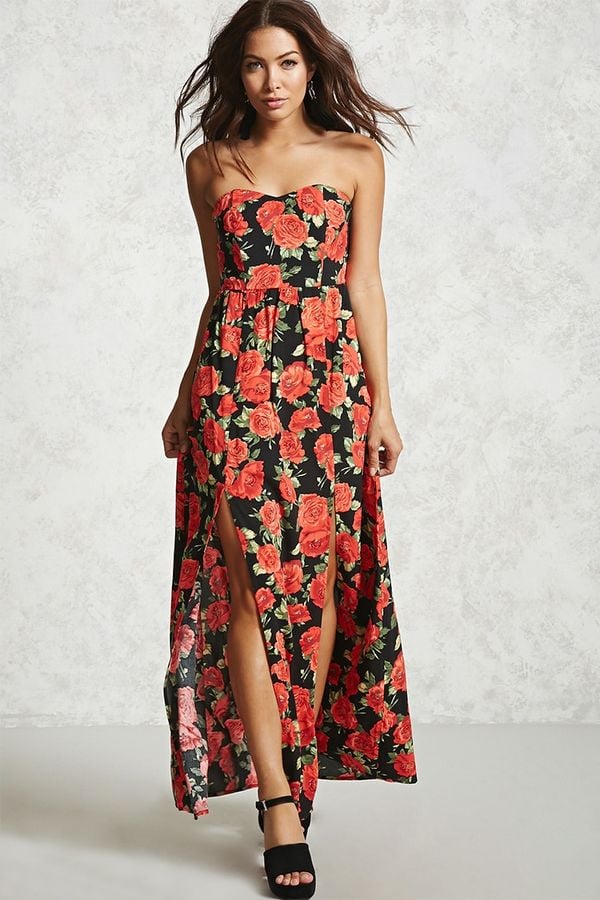 Forever 21 Contemporary Rose Print Dress