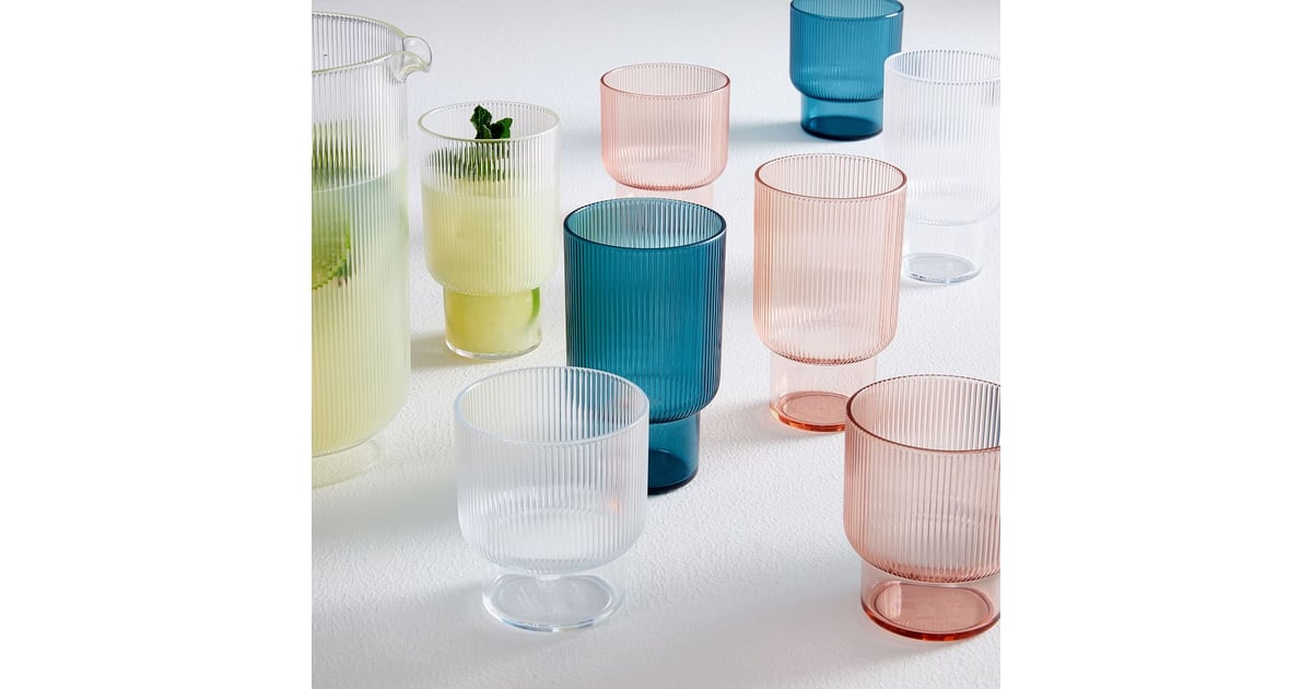 Fluted Acrylic Glassware (Set of 4) Useful Products For Summer