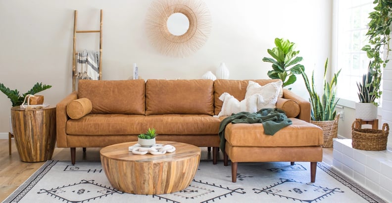 Best Leather Sectional: Poly & Bark Napa Right-Facing Sectional Sofa