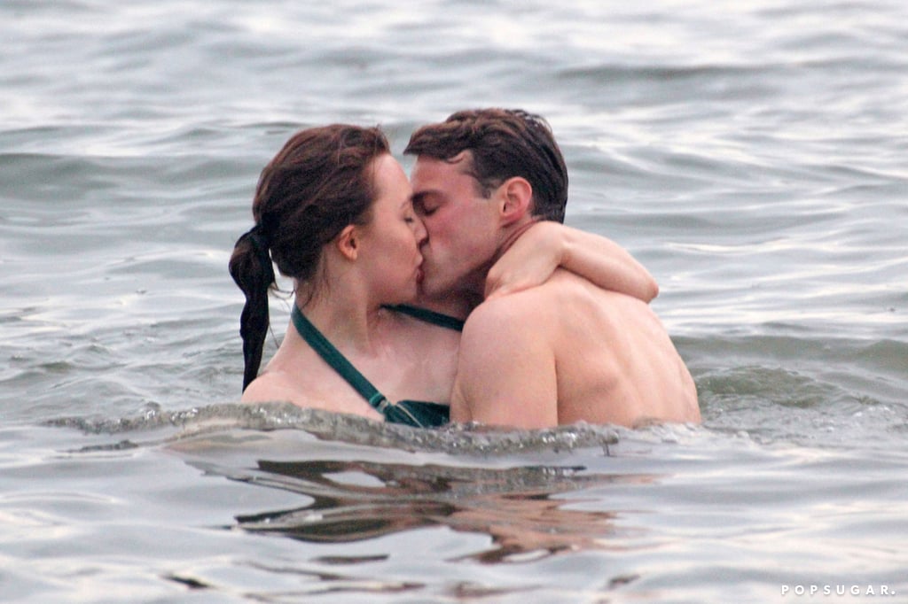 Things got hot and heavy in the ocean for Saoirse Ronan and Emory Cohen as they filmed scenes for Brooklyn at Coney Island in May 2014.
