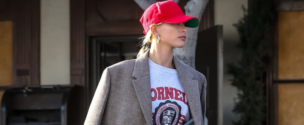 Hailey Baldwin Channels Princess Diana in a College Hoodie