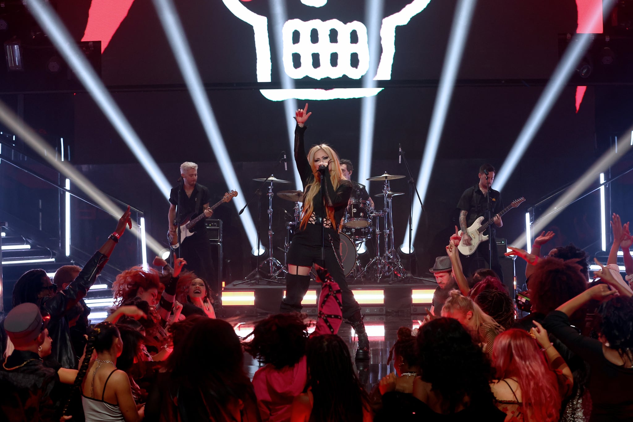 LOS ANGELES, CALIFORNIA - AUGUST 30: Avril Lavigne performs onstage SHEIN's Rock The Runway 2022 at Exchange LA on August 30, 2022 in Los Angeles, California. (Photo by Stefanie Keenan/Getty Images for SHEIN)