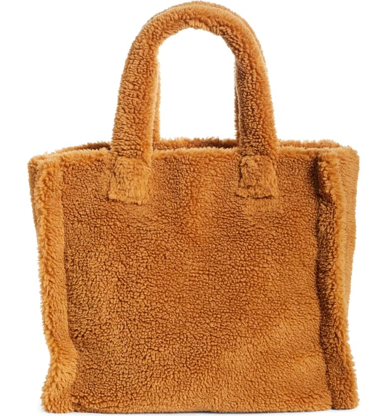 Stand Studio Medium Lolita Teddy Faux Fur Tote