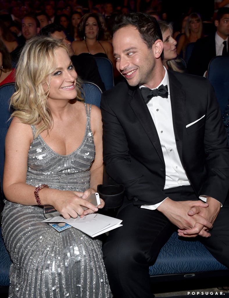 Funny couple Amy Poehler and Nick Kroll sat together in the audience.
