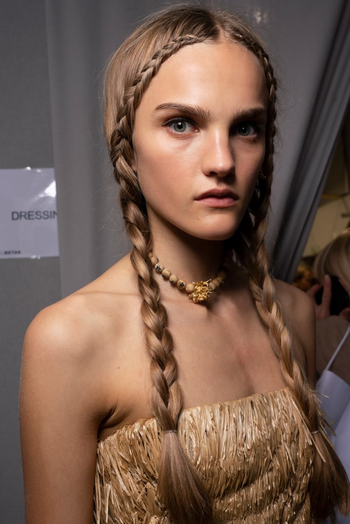 Face-Framing Plaits at Christian Dior Spring 2020