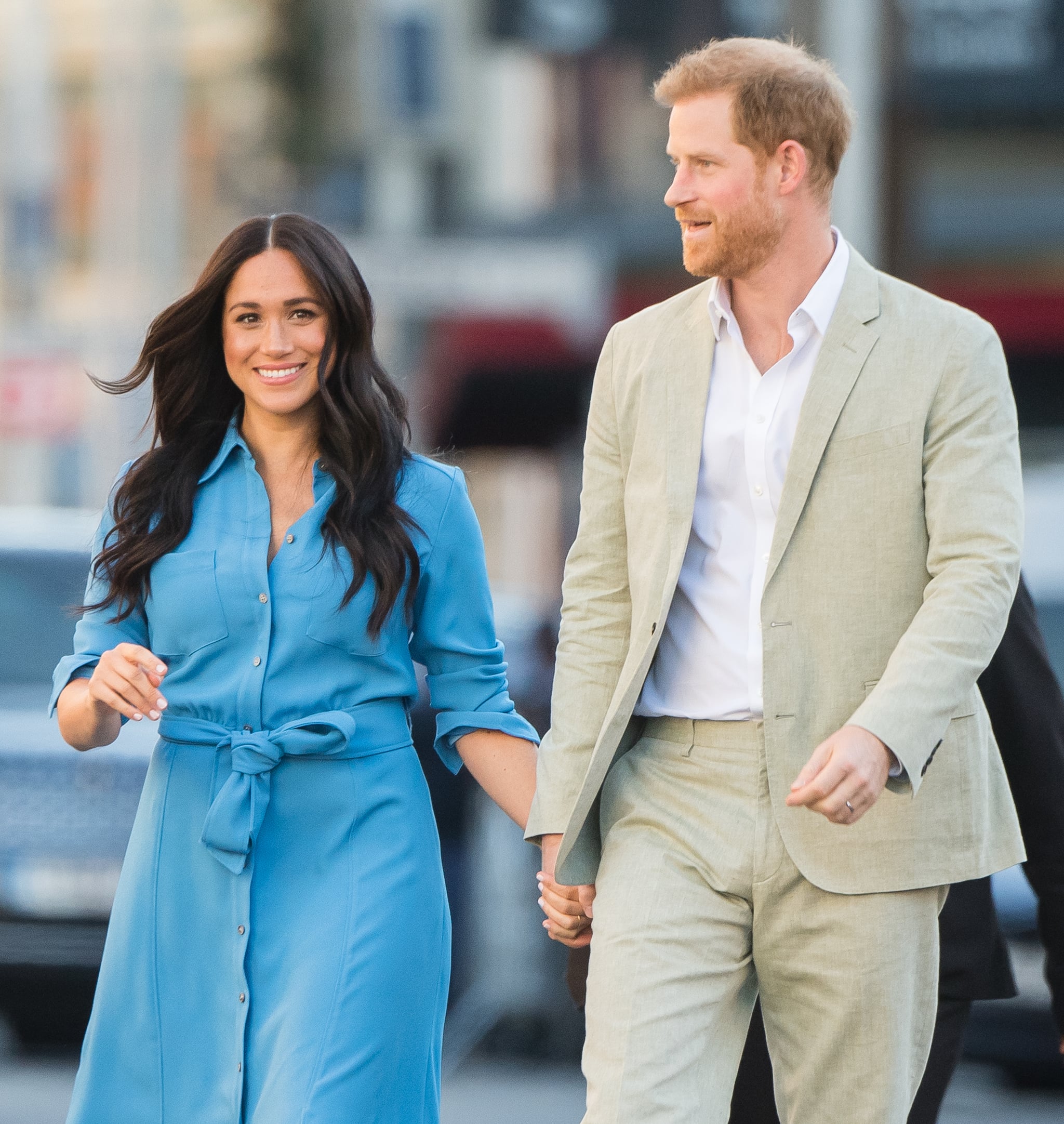  Meghan, Duchess of Sussex and Prince Harry, Duke of Sussex visit  the District 6 Museum and Homecoming Centre during their royal tour of South Africa on September 23, 2019 in Cape Town, South Africa. District 6 was a former inner-city residential area where different communities and races lived side by side, until 1966 when the Apartheid government declared the area whites-only and 60,000 residents were forcibly removed and relocated.  (Photo by Samir Hussein/WireImage)