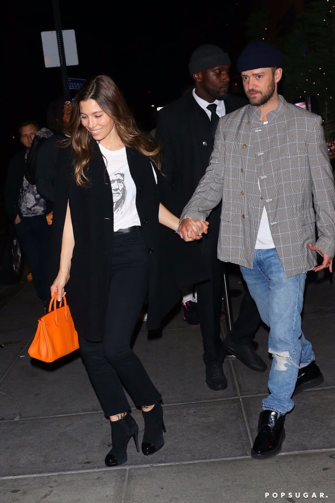 Justin Timberlake and Jessica Biel Holding Hands NYC 2019