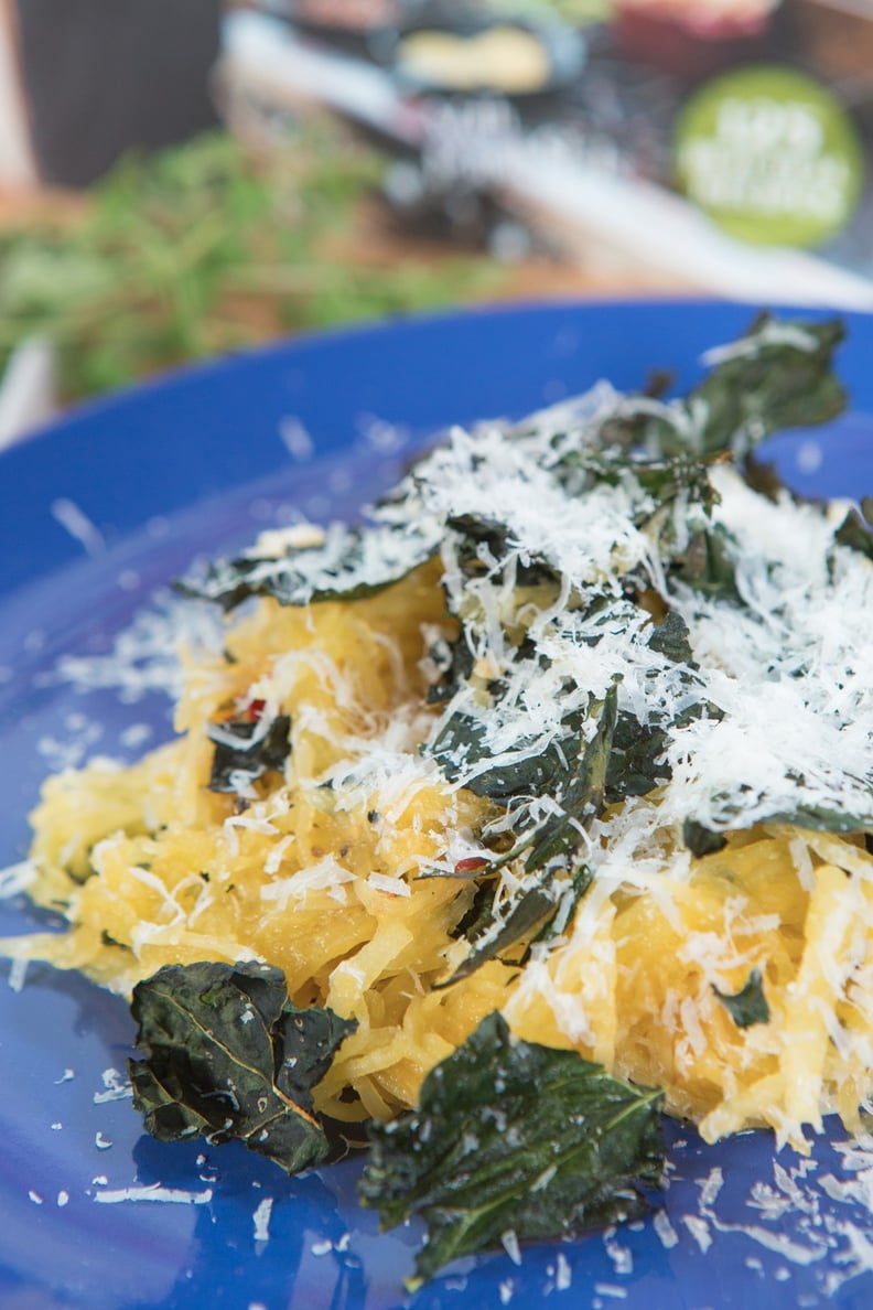 Roasted Spaghetti Squash With Kale and Parmesan