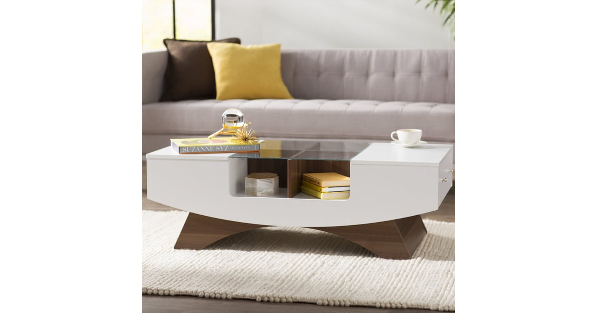 Madilynn Trestle Coffee Table with Storage 34 Stunning Furniture