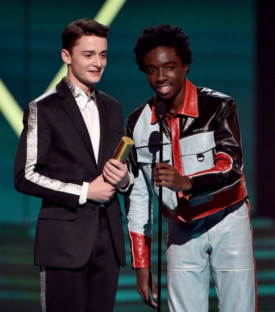 Noah Schnapp and Caleb McLaughlin at the 2019 People's Choice Awards