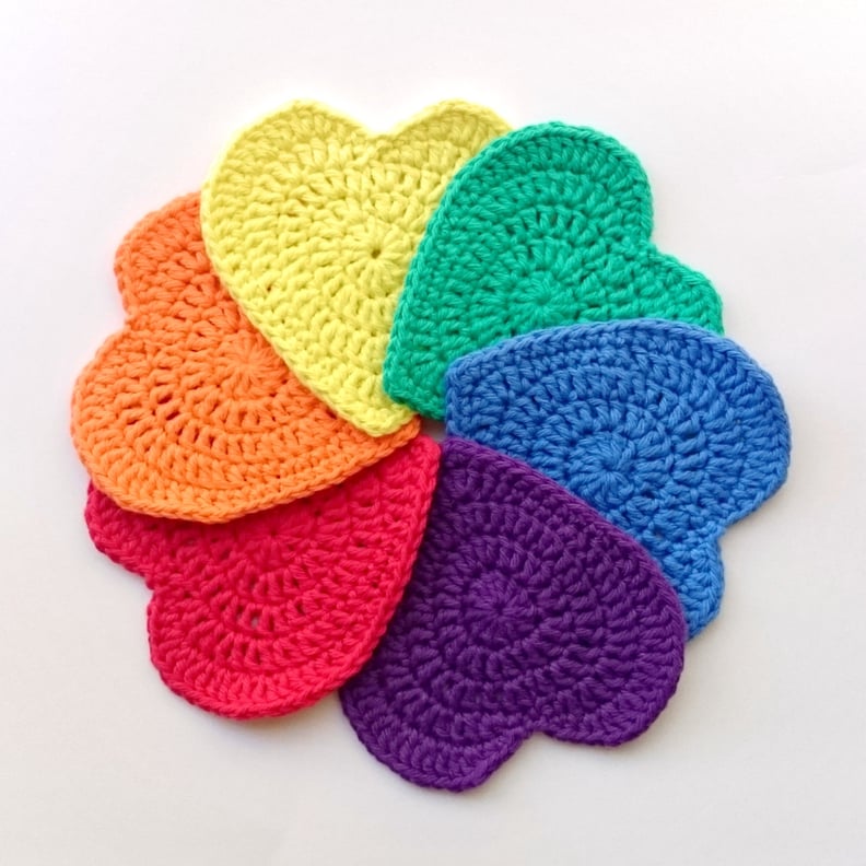 Crochet Rainbow Coasters