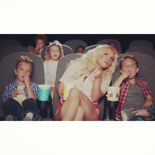 Britney got adorable with her well-dressed fellas in the music video for "Ooh La La" from The Smurfs 2 soundtrack. "Omg. How CUTE are my boys?!" she wrote.