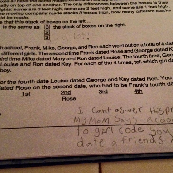 Girl Code Trumps Common Core Math Homework | POPSUGAR Family