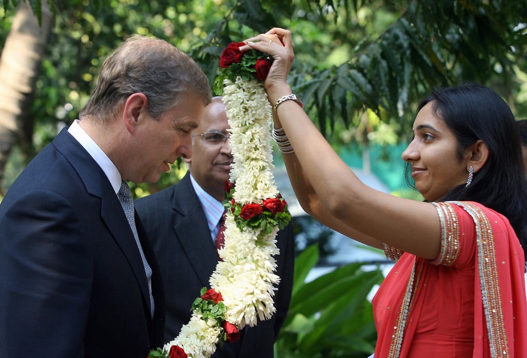 Prince Andrew
Andrew visited the country on behalf of the queen in her Diamond Jubilee year. He started in New Delhi by visiting a youth project before moving on to a school, one of Asia's biggest slums in Mumbai, a children's home in Kolkata, and a war cemetery in Chennai, before supporting local industry in Bangalore.