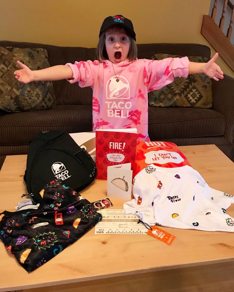 Natalie With Her Taco Bell Swag