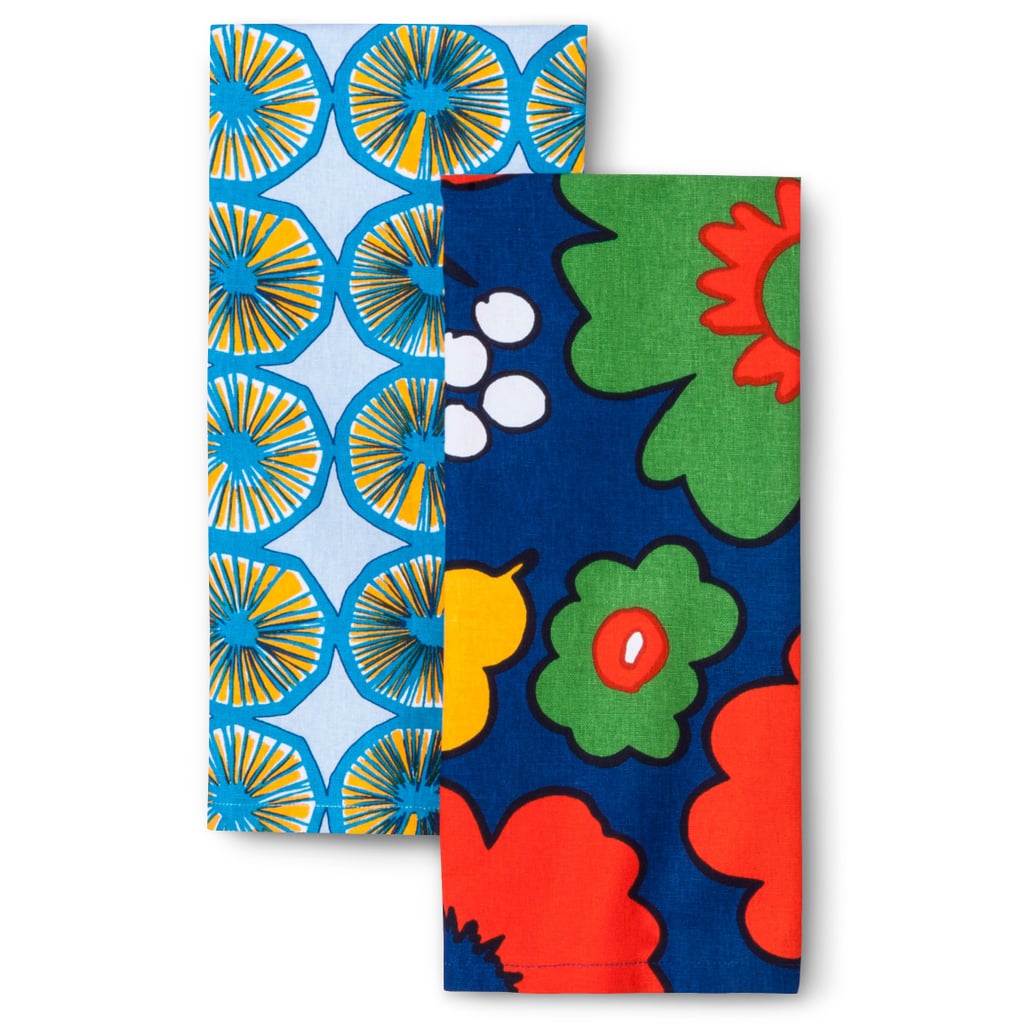 Kukkatori & Appelsiini print kitchen towel set in primary ($10)