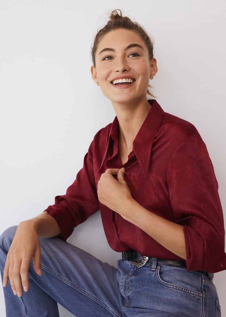 Mango Satin Shirt | What Colors to Wear For Fall 2020 | POPSUGAR ...