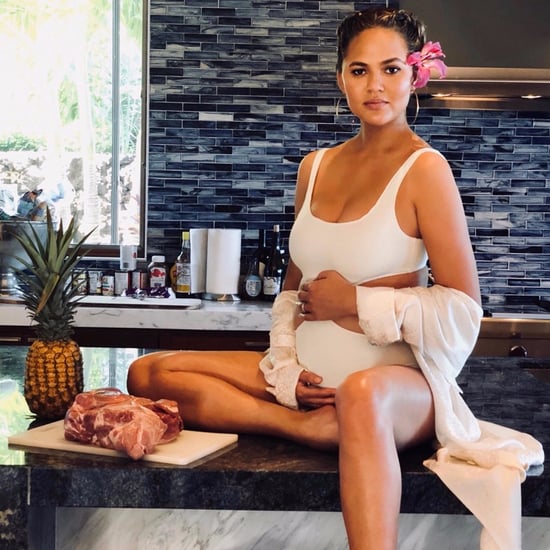 Chrissy Teigen's White One-Piece Swimsuit