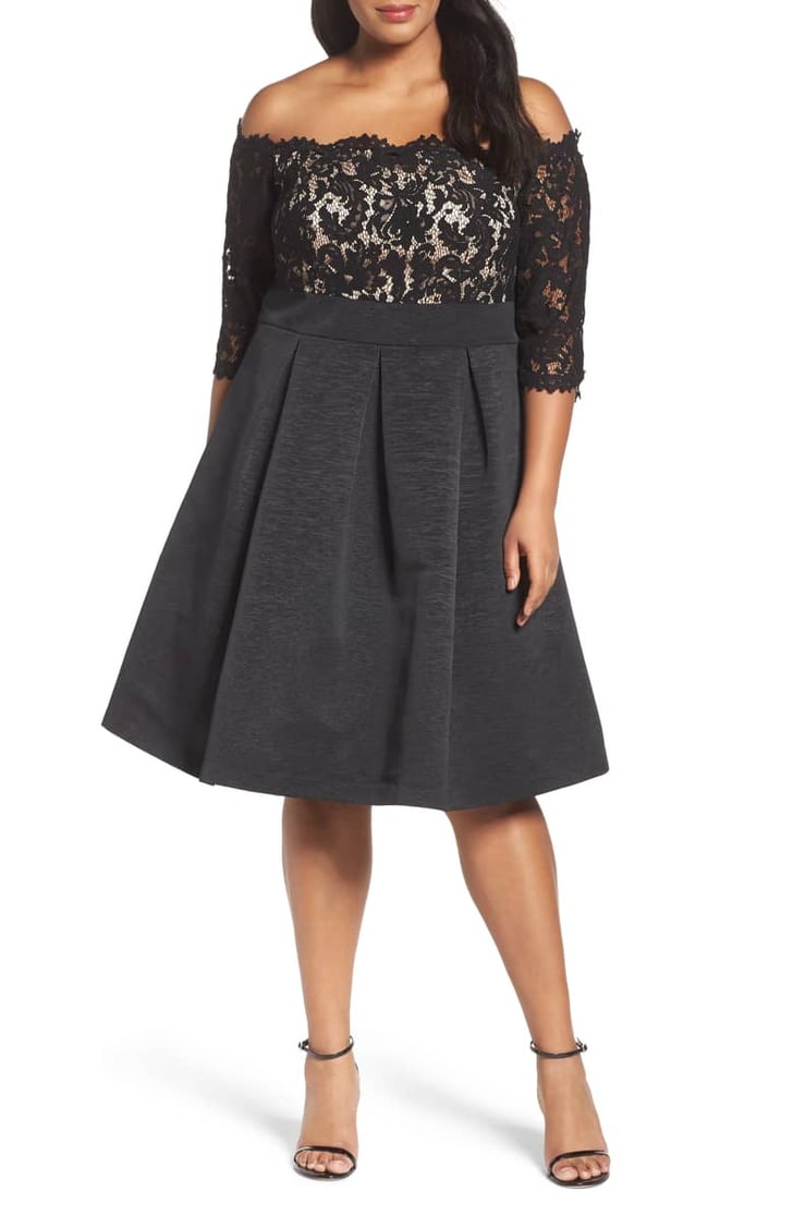 off the shoulder fit and flare