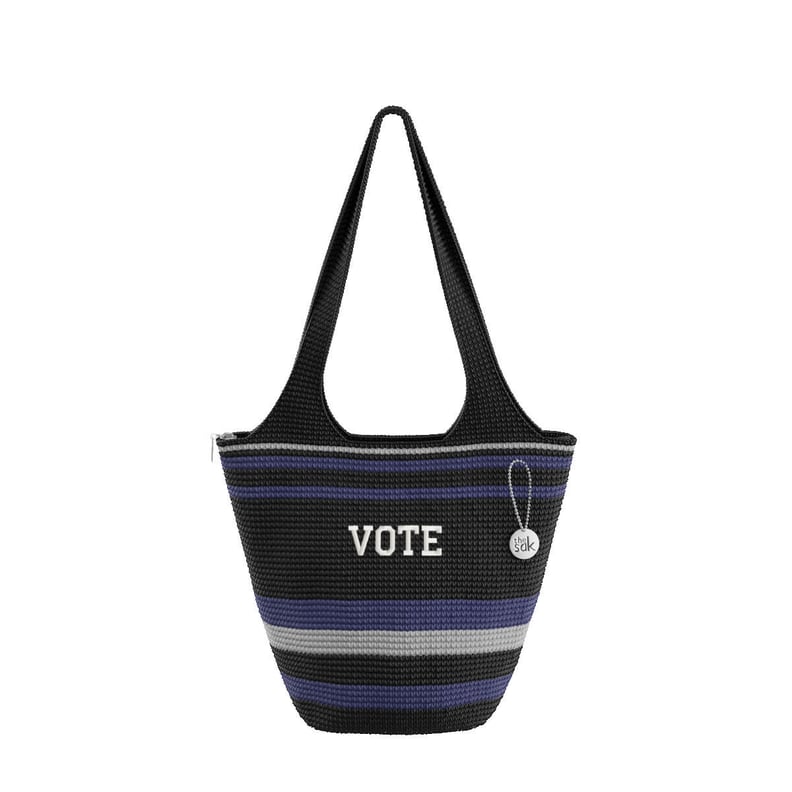 The Sak Custom Recycled Ocean Crochet Large Tote Moody Blues Vote