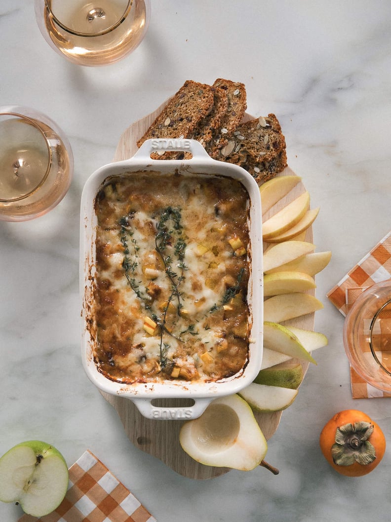 Baked Brie Dip With Caramelized Onions and Delicata Squash