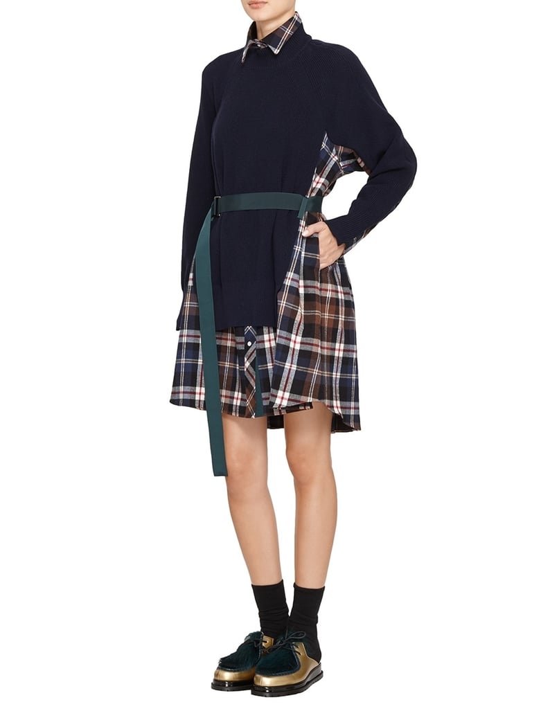 Sacai Knit Wool Flannel Dress