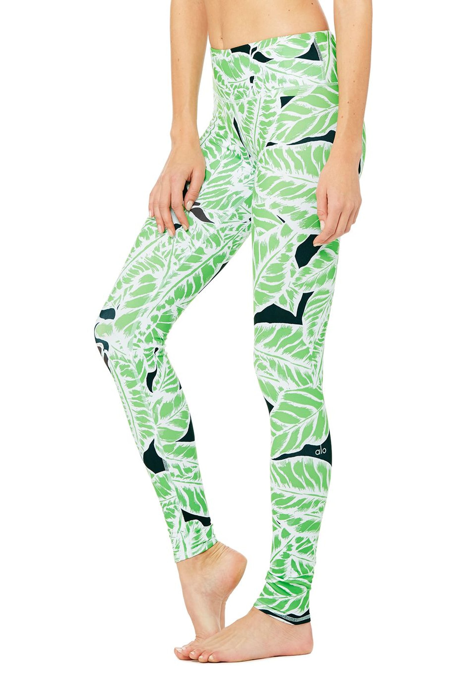 Palm-Print Tropical Yoga Pants | POPSUGAR Fitness