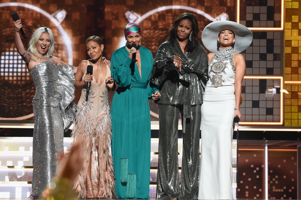 Michelle Obama At The 2019 Grammys Popsugar Celebrity 