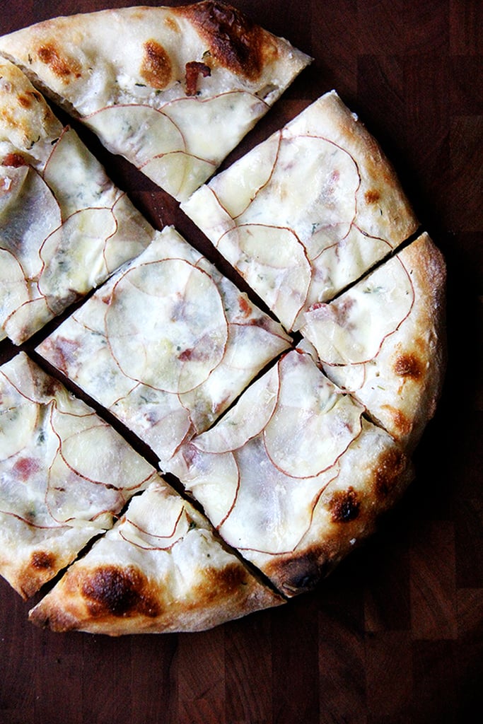 Pizza With Potato, Bacon, and Creme Fraiche Pizza With Potato, Bacon, and Creme Fraiche