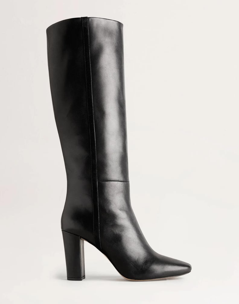 Black Heeled Knee-High Boots: Boden