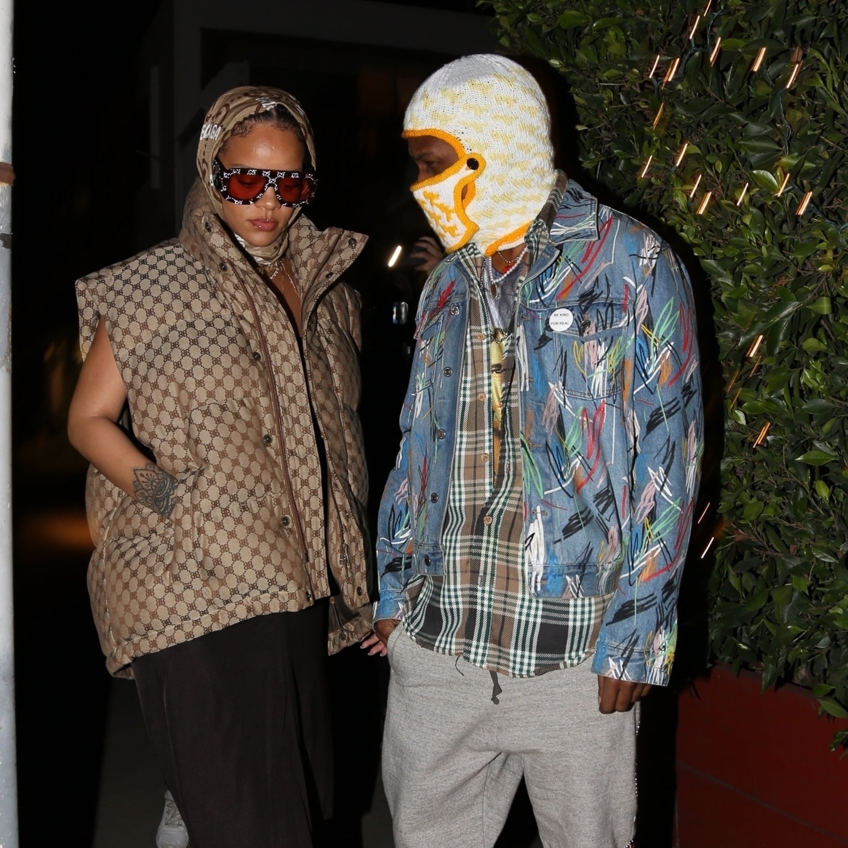 Rihanna Wears Gucci x Balenciaga For Date Night