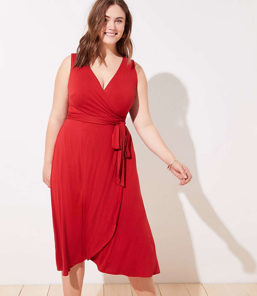 Loft Midi Wrap Dress | Best Plus-Size Wrap Dresses | POPSUGAR Fashion UK  Photo 18