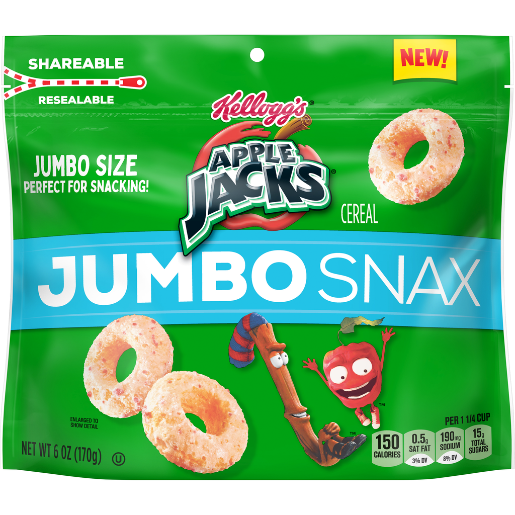 Kellogg's Apple Jacks Jumbo Snax Cereal