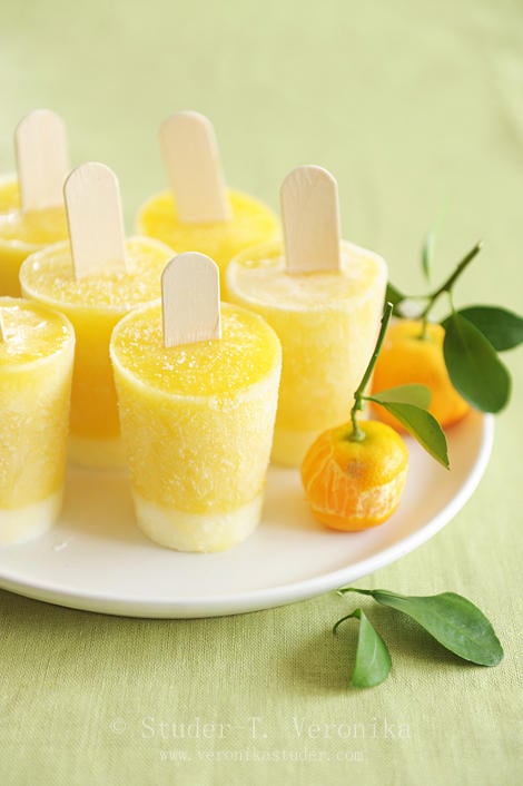 Mango-Orange Yogurt Popsicles