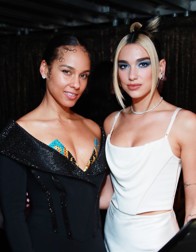 Alicia Keys and Dua Lipa at the 2020 Grammys