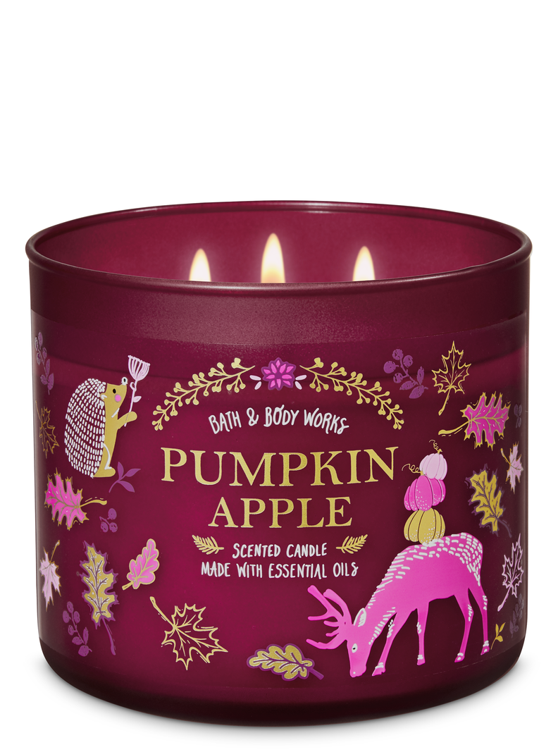 Bath and Body Works Pumpkin Apple 3-Wick Candle