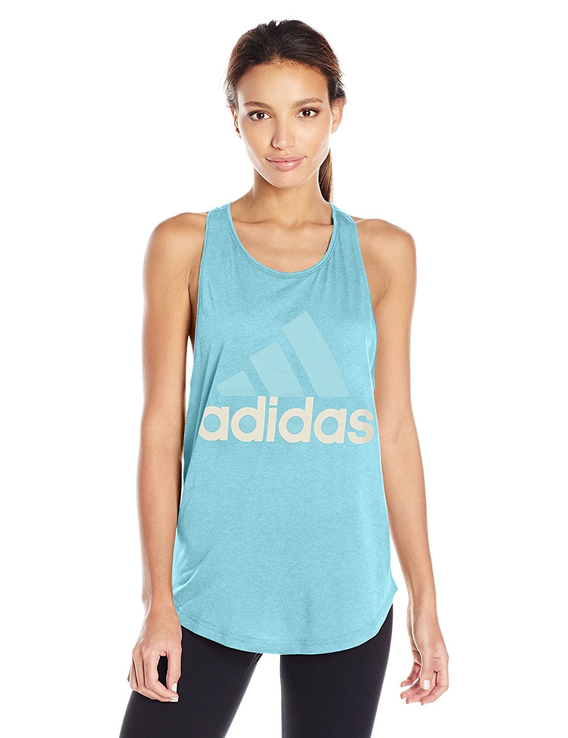 Adidas Women's Essential Linear Logo Tank Top | If $100 Yoga Pants Make You  Ragey, Then Shop These Affordable Workout Clothes | POPSUGAR Fitness Photo 3
