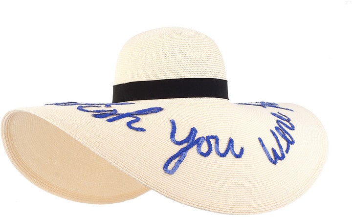 "I lusted after Eugenia Kim's sunhats throughout Summer '15, and now they're back, with cute new sayings to boot. This floppy option that says "Wish You Were Here" ($485) is already sitting in my cart, waiting to be worn all season long." — Samantha Sutton, assistant editor, Fashion
