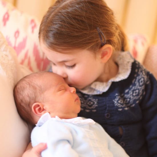 Princess Charlotte Wearing Prince George's Cardigan