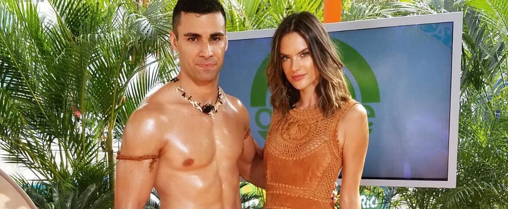 Alessandra Ambrosio and Adriana Lima With Pita Taufatofua