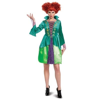 Adult Disney Hocus Pocus Winifred Sanderson Halloween Costume Dress
