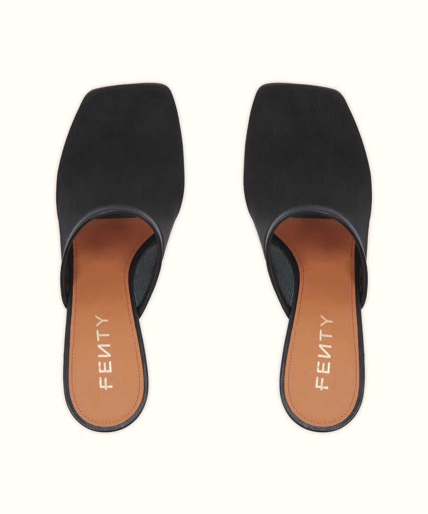 Fenty Meshy Mules in Jet Black