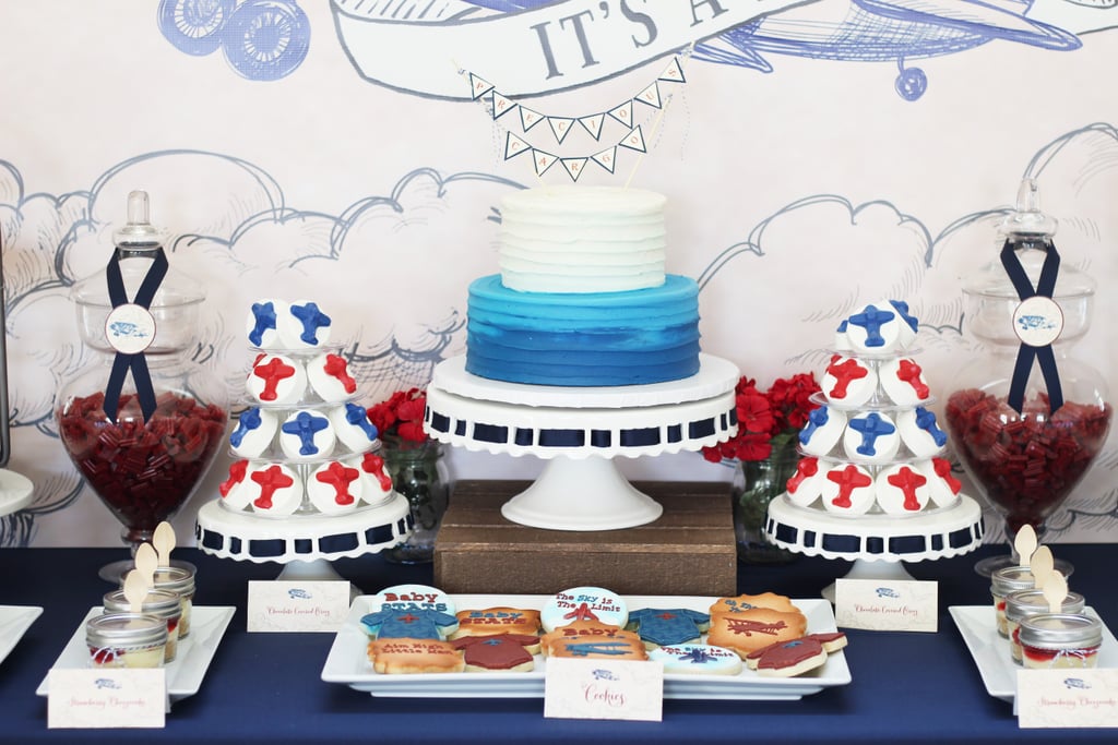 Vintage Airplane Baby Shower Popsugar Family