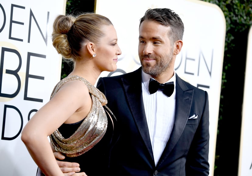 BEVERLY HILLS, CA - JANUARY 08:  Actors Blake Lively and Ryan Reynolds attend the 74th Annual Golden Globe Awards at The Beverly Hilton Hotel on January 8, 2017 in Beverly Hills, California.  (Photo by Frazer Harrison/Getty Images)